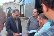 حضور بخشدار اسالم و رئیس اداره فنی فرمانداری در محل ساخت عرشه پل داخل شهر اسالم